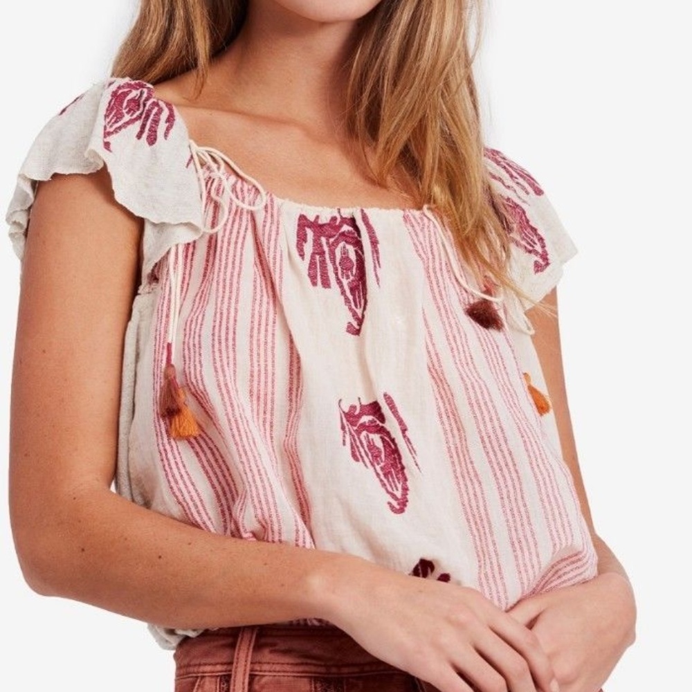 Free People Pukka Peasant Top Size XS